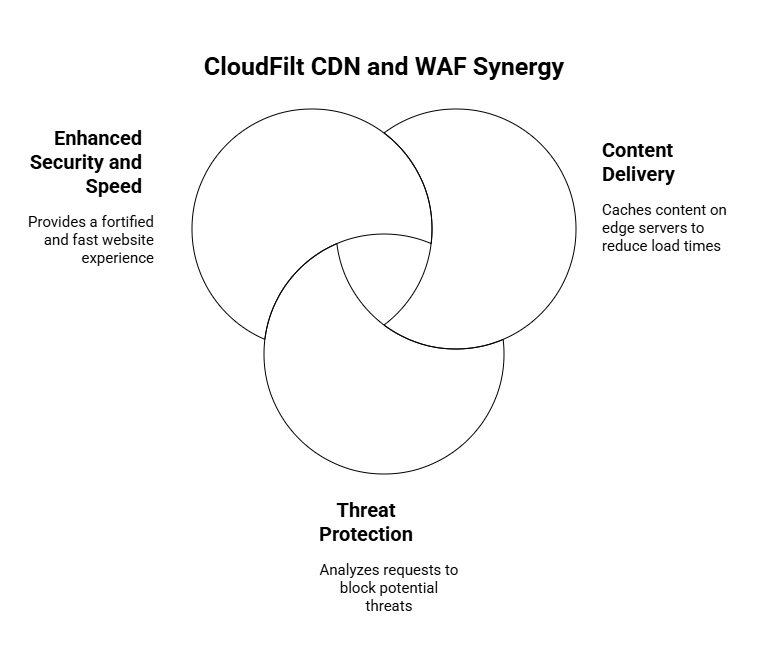 CloudFilt CDN and WAF Tools Work Together
